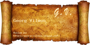 Georg Vilmos névjegykártya